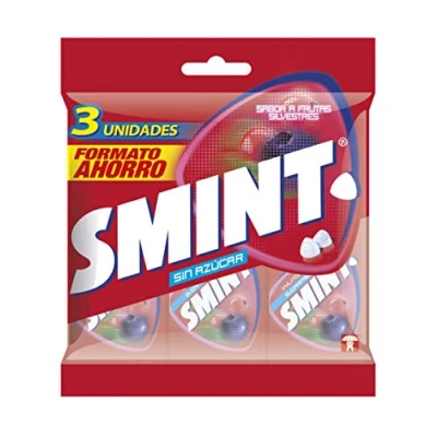 Imagen de Chicles Chupa Chups Smint Tabs, Sabor frutas del bosque, 3 unidades, Sin azúcar