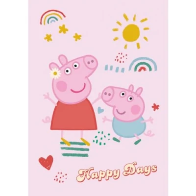 Imagen de BrandMac Peppa Pig Happy Days Manta polar (poliéster, 100 x 140 cm)