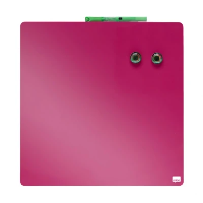 Imagen de Nobo Pizarra Magnética Pequeña de Color, Sin Marco, Borrado En Seco, Fácil Limpiar, Aptas Para Uso Pared, Casa y Oficina, 360 x mm, Rosa, 1903803