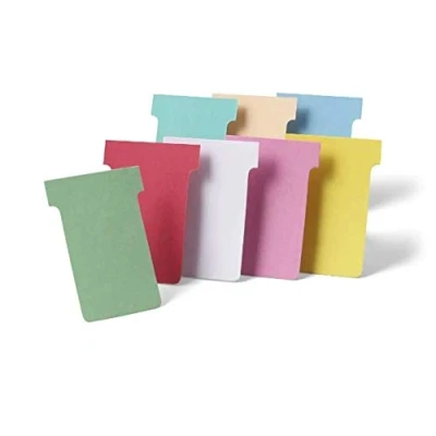 Imagen de Nobo Tarjetas para Planificador en Forma de T, Azul Claro, Tamaño 2, Pack 100 Recambios Planificar, Industrial Pared Oficina, 2002006