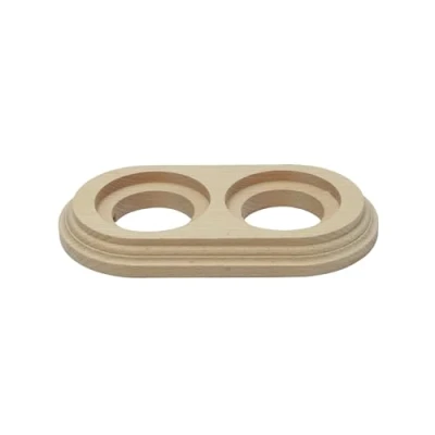 Imagen de Base de madera doble para interruptores/desviadores y enchufes