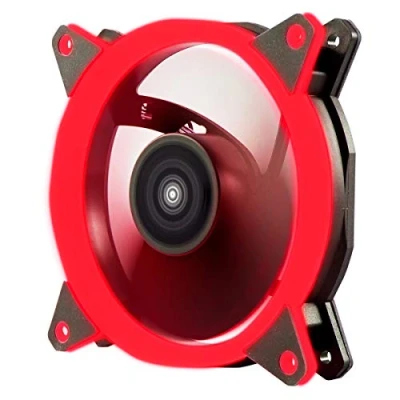 Imagen de UNYKAch Ventilador Ordenador CANDY 20 RING LED Rojo, 120 mm, Ultra Silencioso, con Soporte de Goma y 7 Aspas