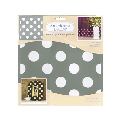 Imagen de Deco Art Polka Dot Pop Stencil Estarcido, incolora, Extra Large, One Size