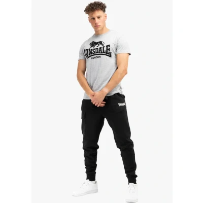 Imagen de Lonsdale Normale Passform Tullig Camiseta estampada, Hombre, Talla: XXL, Marl grey black