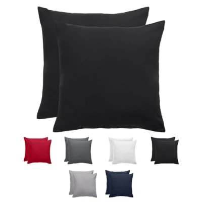 Imagen de Komfortec Juego de 2 Fundas Almohada 40 x cm, Microfibra cepillada, con Cremallera, Transpirable y Suave, Color Blanco