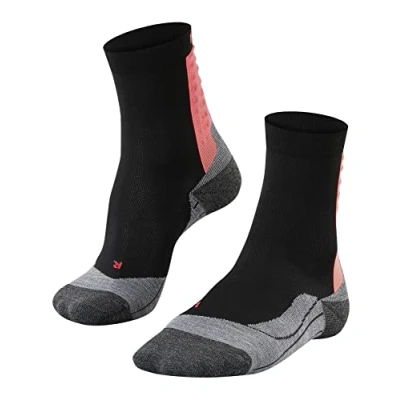 Imagen de FALKE Achilles W SO lyocell hilo funcional protege el tendón de aquiles 1 par, Calcetines para correr Mujer, Negro (Black 3008), 39 40