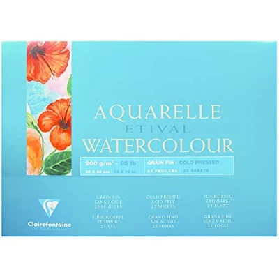 Imagen de Clairefontaine 96452 C Bloc para acuarela (,, Etival/celulosa 36 x 48 cm / 25 Blatt