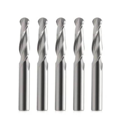 Imagen de EU_HOZLY Fresas de punta bola carburo 6 x 22 mm, 2 flautas, paquete 5 unidades