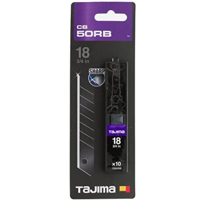 Imagen de Tajima cb50rb Juego de &quot;Razor negro&quot; cuchillas repuesto, negro, 18 mm, set 10 piezas