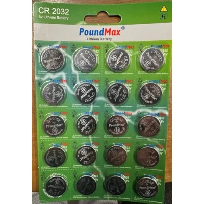 Imagen de Pilas de botón Litio PoundMax 2032 CR2032 DL2032 ECR2032 3V