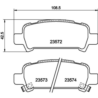Imagen de HELLA 8DB 355 009 401 Juego de pastillas freno con avisador acústico desgaste SUBARU: Impreza II Berlina, Forester II, Outback III