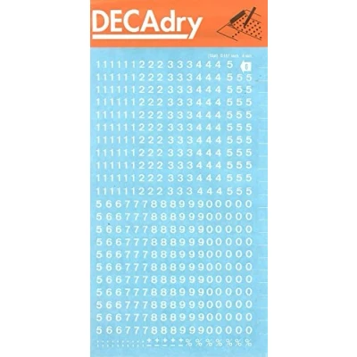 Imagen de APLI DDB6F Números transferibles blancos 4 mm, 420 caracteres