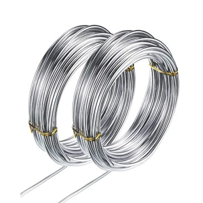 Imagen de YMWALK Alambre Artesanal de Aluminio 2mm,Alambre para Joyería,2 Rollos Moldeable y Doblable Metal Hacer Joyas,Modelado Bicicletas,Creación Floral (2mm*10m por Rollo) (Plata)