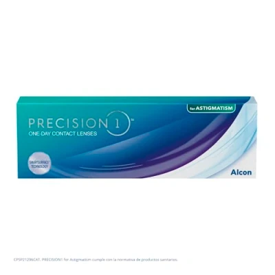 Imagen de PRECISION1 for Astigmatism Lentes de contacto tóricas reemplazo diario, Pack 30, R 8.5 mm, D 14.5 cilindro 0.75, eje 020, 4.25 Diopt