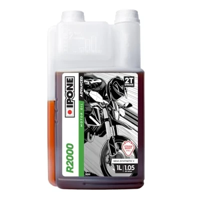 Imagen de IPONE Aceite de Motor Motocicleta 2 Tiempos R2000RS Semisintético Conducción por Ciudad Compatible Mezcla e inyección Bidón Dosificador 1L