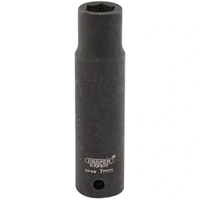 Imagen de Draper 406D mm cuadrada HI TORQ 6 punto vaso de impacto profundo, azul, 7 1/4 inch