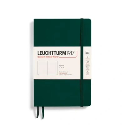 Imagen de LEUCHTTURM1917 370317 Libreta Paperback (B6+) 125 x 190 mm, Tapa Blanda, 123 páginas numeradas, Forest Green, Lisa