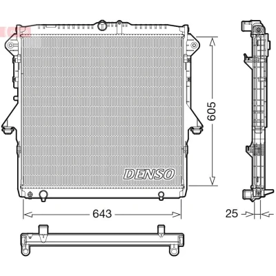 Imagen de DENSO DRM10119 Radiador, refrigeración del motor 605 659 25 FORD: Ranger Mk3