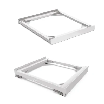 Imagen de Meliconi Moving Tower, kit 2 en 1 para realizar columna lavadora secadora, contiene un de superposición y una base con ruedas, premontado, plástico reciclado, blanco, 250 kg