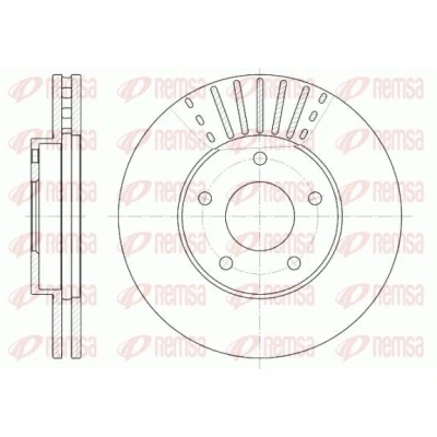 Imagen de REMSA 6681.10 Disco de freno Eje delantero 279,7, 279,7 28 5 ventilado NISSAN: X Trail, Almera Tino, Maxima V QX Berlina