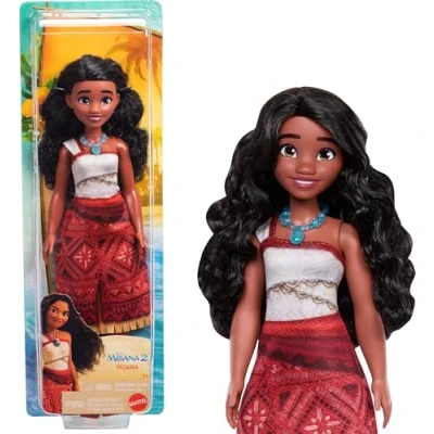 Imagen de Mattel Disney Moana 2 Muñeca con accesorios, traje desmontable collar y tobillera, inspirado en la película