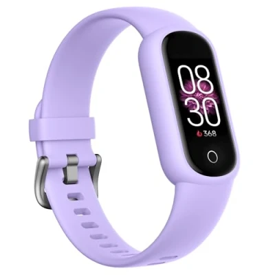 Imagen de TOOBUR Smartwatch Mujer Reloj Inteligente Muje Impermeable IP68 Pulsera Actividad con Pulsómetro, Podómetro, Monitor Sueño, Notificación de Mensajes 14 Deportes para Android iOS, Lila
