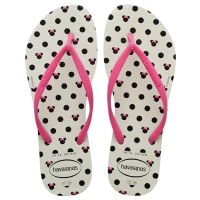 Imagen de Havaianas Slim Disney, Sandalias Mujer, White/Pink Flux, 41/42 EU