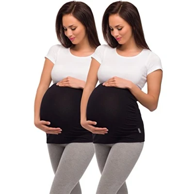 Imagen de Be Mammy Bandas de Maternidad del Vientre 04 2 Pack (2 x Negro, M)