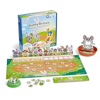 Imagen de Learning Resources 95788 Bunny Brunch Mesa, 3 Preescolar, matemáticas, Juegos de Clase para niños los Primeros años, Habilidades Patrones, 2 4 Jugadores, Multicolor (95788)