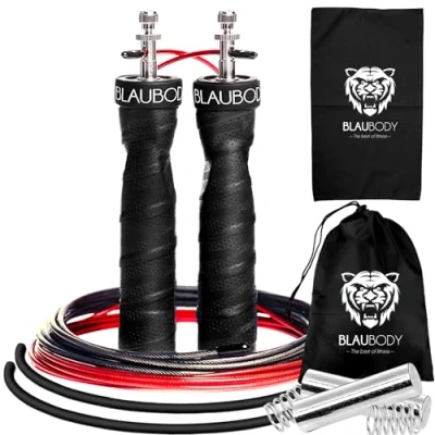 Imagen de Comba Lastrada (2x160g) Jumping Rope + Toalla de Microfibra Gratis Crossfit Mujer Y Hombre Cuerda Para Saltar Rapida Mejor Adulto Speed Profesional Accesorios Gym