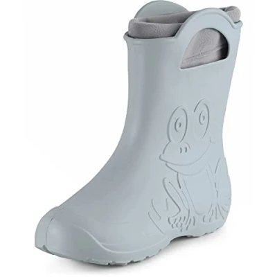 Imagen de Ladeheid Botas de Goma en EVA para Mujer Resistentes al Agua Forradas Impermeables Zapatos Lluvia Mujeres LA CA 12 (Gris, 36/37 EU)