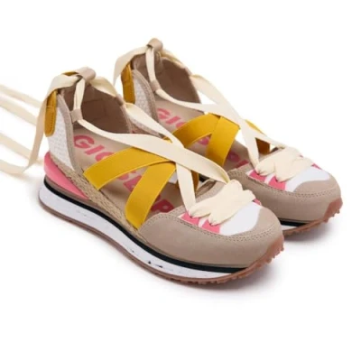 Imagen de Sneakers Beige Tipo Espadrille con cuña para Mujer coinches