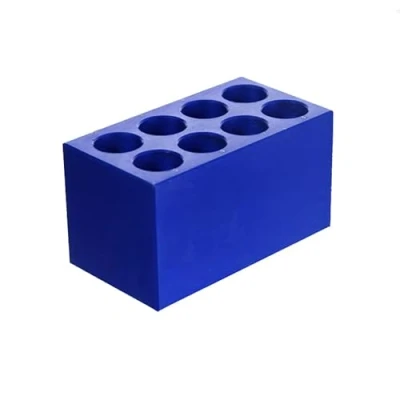 Imagen de MUHWA Bloque de refrigeración aluminio 8 pozos para tubos 5 ml/15 ml