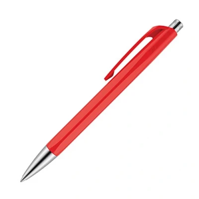Imagen de Caran D’Ache Bolígrafo Ballpoint Pen 888 Infinite, con Pulsador Metálico Retráctil, Escritura Suave y Cuerpo Resistente de Resina, Recargable Swiss Made (Rojo)