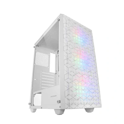 Imagen de Mars Gaming MC mag, Caja ATX, Ventana Lateral Completa Cristal Templado, Doble Rejilla Magnética Antipolvo Frontal + Superior, 3X Ventiladores FRGB 120mm, Refrigeración Líquida 360mm, Blanco
