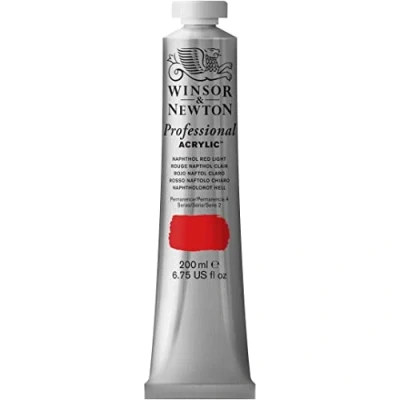 Imagen de Winsor &amp; Newton Professional Acrylic Pintura acrílica, tubo 200 ml, color rojo naftol claro