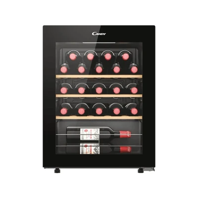 Imagen de Candy DiVino CWC023, Vinoteca, 23 Botellas, WiFi, App hOn, Puerta Reversible, 3 Baldas, Tratamiento Anti UV, Compresor Antivibraciones, Iluminación LED, Control Digital, Tirador Integrado, 37DB, Negro