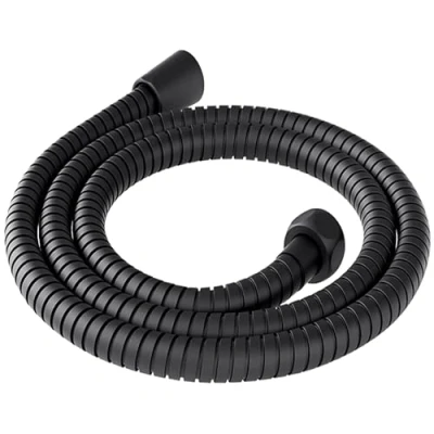 Imagen de Manguera ducha negra 2m universal acero inoxidable flexible anti torsion conexion 200 cms 2 metros