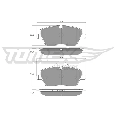 Imagen de TOMEX brakes TX 14 33 Juego de pastillas freno Eje delantero preparado para indicador desgaste BMW: 1 Hatchback, Coupé, 2 Active Tourer