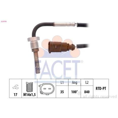 Imagen de Sensor, temp. gas escape FACET 22.0193