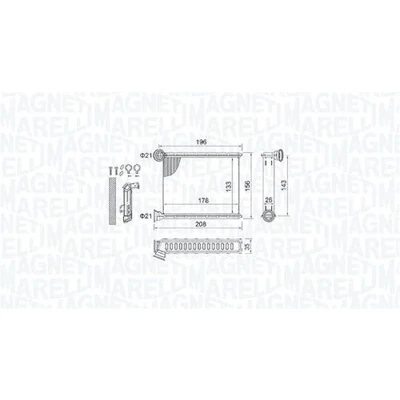 Imagen de Intercambiador de calor, calefacción interior MAGNETI MARELLI 350218459000