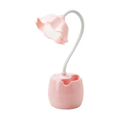 Imagen de Lámpara de Escritorio para Niños, Lampara LED Portátil Lámparas Mesa, Luz Estudiar Recargable, Recargable Flexo, Flexo Niño Cuidado Ocular (Rosa)