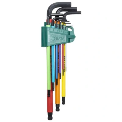 Imagen de SATA ST09101CHBSJ 9 Piezas Juego de Llaves Hexagonales Óxido Negro La Serie Ballpoint Color