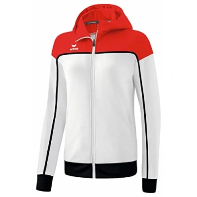 Imagen de erima Change by Chaqueta de Entrenamiento con Capucha, blanco/rojo/negro, 40 para Mujer