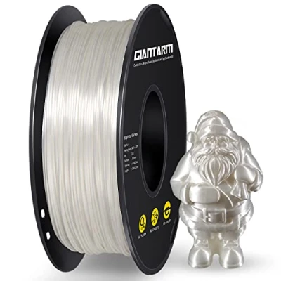 Imagen de GIANTARM Filamento PLA 1.75mm Silk Blanco, Impresora 3D 1 kg Carrete