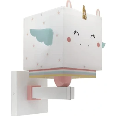 Imagen de Dalber Lámpara aplique de pared infantil Unicornio, E27, 64599