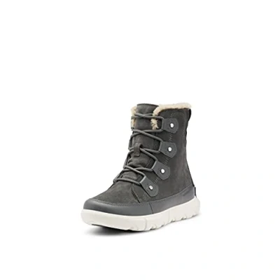 Imagen de Sorel Explorer Joan WP, Botas de Invierno Impermeables, Mujer, Grill/Fawn 2 Faux Fur, 37 EU