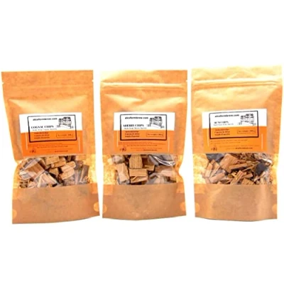 Imagen de Cognac + Sherry Rum 3x100g Virutas de Roble Astillas Madera Envejecimiento del Vino Oak Chips