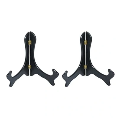 Imagen de Tincogo Caballetes de Madera como Negro Placa Soporte Pantalla Soportes Foto Marco 6 Pulgadas Negro(Paquete 2)
