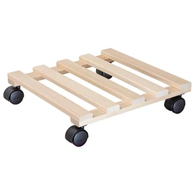 Imagen de WAGNER design yourself Soporte con Ruedas para Plantas PALETTI 34 x 8 cm I Base de Interior Madera Maciza FSC,Haya Natural Capacidad Carga 100 kg 20033501